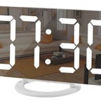 Alarm clock mirror with USB ports