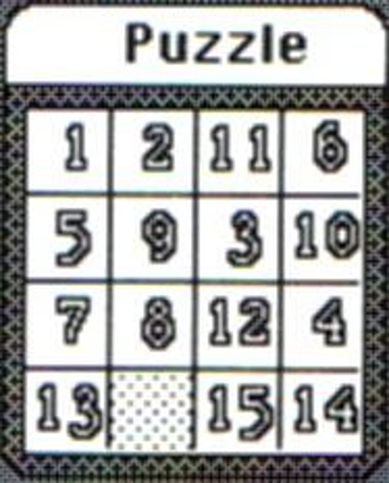 The original Mac Puzzle accessory, featured 15 numbered tiles.